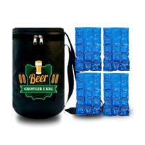 Bolsa Térmica para Barril Keg e Growler 5L + 4 Cartelas de gelo em gel
