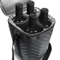 Bolsa Térmica Para Bebidas Suporta 8kg Wine Bag Porta 4 Garrafas ou Taças De Vinho e Saca Rolha Confraternização Presente Pai Ano Novo Natal - Best Sling