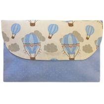 Bolsa Térmica para Cólicas Balão e Nuvens Poá Azul