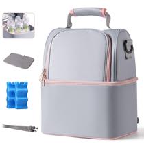 Bolsa Térmica para Leite Materno NCVI - Com 2 Bolsas de Gelo para 6 Garrafas
