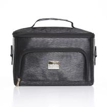 Bolsa Térmica Para Marmita Preto luxo Resistente Textura Grossa