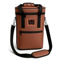 Bolsa Térmica Para Transporte Bebidas Wine Bag Com Alça de Ombro 4 Garrafas ou Taças de Vinho Presente Couro Impermeável Bolsa Térmica Para Transporte Bebidas Wine Bag Com Alça de Ombro 4 Garrafas ou Taças de Vinho Presente Couro Impermeável