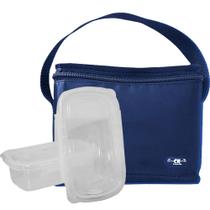 Bolsa Térmica Pequena com Duas Marmitas Potes Plásticos Com Trava Livres de BPA - CK Presentes