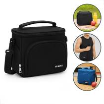 Bolsa Termica Pequena Lancheira Para Marmita Cerveja Piquinique Passeios Preto B-Max