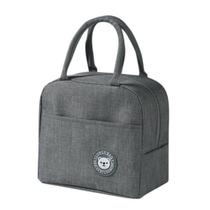 Bolsa Térmica Porta Marmita Fitness Lancheira Cor Cinza Conserva Temperatura
