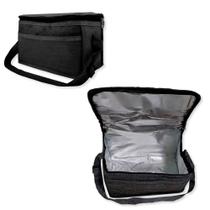 Bolsa Térmica Porta Marmita Lanche Bebida Pequena Preta
