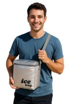 Bolsa Térmica Prata Abertura Total/Central +1Gelo Gel 400 ml