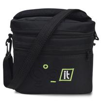 Bolsa Térmica Quente Frio Marmita Com Bolso Lancheira Preto