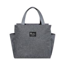 Bolsa Térmica Reforçada Para Almoço, Bolsa Bento Portátil Com Bolsos Em Ambos Os Lados, Bolsa De