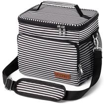 Bolsa Térmica Reutilizable para Almuerzo Tiblue con Rayas Negras y Blancas
