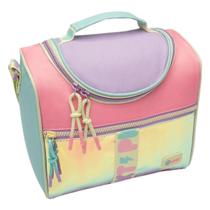 Bolsa Térmica Rosa Color Block Adesivos Puket