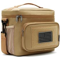 Bolsa Térmica Táctica FlowFly para Almuerzo Marrón Grande