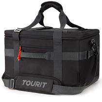 Bolsa térmica TOURIT 32L isolada de 48 latas para piquenique, praia, preta Bolsa térmica TOURIT 32L isolada de 48 latas para piquenique, praia, preta