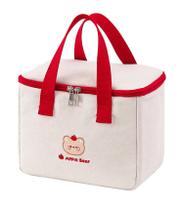 Bolsa térmica uniso estampa urso bordado vermelho Bolsa térmica uniso estampa urso bordado vermelho