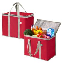 Bolsa Térmica VENO Paquete de 2 Bolsas Aislantes para Compras Roja (2 Paquetes) Bolsa Térmica VENO Paquete de 2 Bolsas Aislantes para Compras Roja (2 Paquetes)