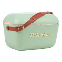 Bolsa Térmica Vintage Retrô Cooler Bag Perla Matcha Gold 6 L Alça Couro