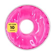 Bolsa Termo Gel Redonda 9cm para Seios Frio e Quente Rosa (10 unidades)
