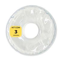 Bolsa Termo Gel Redonda 9cm para Seios Frio e Quente Transparente (3 unidades)