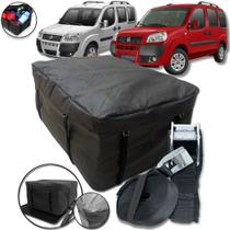 Bolsa Teto Maleiro Impermeável Fiat Doblo 340 L + Cinta Catraca Premium