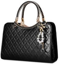 Bolsa TIBES Shiny Patchel de couro envernizado para mulheres