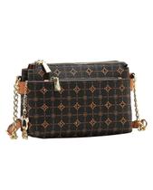 Bolsa Tipo Crossbody Monograma Delicado - Alça Transversal - Chenson 3485480 - Café Bolsa Tipo Crossbody Monograma Delicado - Alça Transversal - Chenson 3485480 - Café