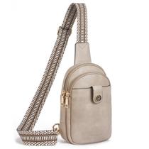 Bolsa tipo estilingue BOSTANTEN Crossbody Cloud Grey Leather para mulheres Bolsa tipo estilingue BOSTANTEN Crossbody Cloud Grey Leather para mulheres