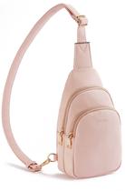 Bolsa tipo estilingue Telena Leather Fanny Pack Crossbody rosa Bolsa tipo estilingue Telena Leather Fanny Pack Crossbody rosa
