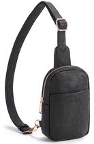 Bolsa tipo estilingue Telena Small Leather Crossbody preta