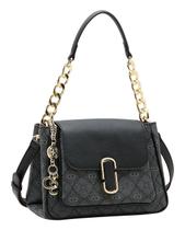 Bolsa tipo Sholder Monograma Pontilhado - Alça de Ombro - Chenson 3485533 - Preto Bolsa tipo Sholder Monograma Pontilhado - Alça de Ombro - Chenson 3485533 - Preto