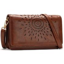 Bolsa tiracolo APHISON multifuncional pequena para mulheres, café