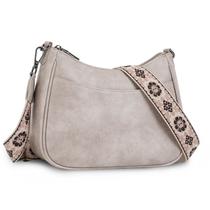 Bolsa tiracolo APHISON Trendy Leather com alça ajustável cinza