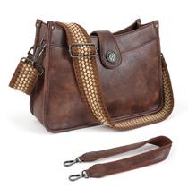 Bolsa tiracolo APHISON Trendy Vegan Leather Coffee para mulheres