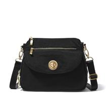 Bolsa tiracolo Baggallini Calais feminina preta/dourada RFID