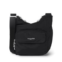 Bolsa tiracolo Baggallini Criss Cross Travel preta de nylon