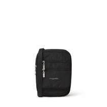 Bolsa tiracolo Baggallini Journey para mulheres em nylon preto/areia
