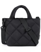 Bolsa tiracolo BAGSMART acolchoada acolchoada feminina de nylon preta