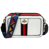 Bolsa tiracolo Beatfull Designer Bee em couro PU branca