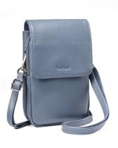 Bolsa tiracolo befen pequena de couro genuíno azul para mulheres