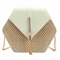 Bolsa tiracolo, bolsa de ombro feminina fofa de palha Bausweety