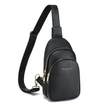 Bolsa tiracolo, bolsas de couro INICAT, bolsa de peito, preta Bolsa tiracolo, bolsas de couro INICAT, bolsa de peito, preta
