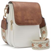 Bolsa tiracolo BOSTANTEN Bolsa pequena para celular em couro bege