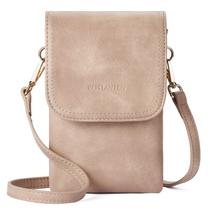 Bolsa tiracolo BOSTANTEN de material vegano para mulheres marrom claro