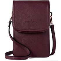 Bolsa tiracolo BOSTANTEN em material vegano para mulheres cor de vinho