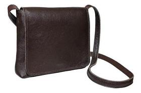 Bolsa Tiracolo Carteiro Feminina De Couro Tamanho Pequena