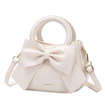 Bolsa tiracolo CHERUTY Small Vegan Leather com Bow Knot Beige Bolsa tiracolo CHERUTY Small Vegan Leather com Bow Knot Beige