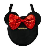 Bolsa Tiracolo Circular Rosto Assinatura Minnie 22x6x22cm Disney