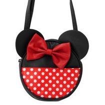 Bolsa tiracolo circular rosto cores minnie 22x6x22cm - disney