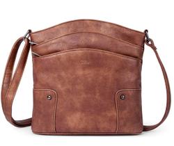 Bolsa tiracolo CLUCI Bolsa de couro Travel Vacation Brown