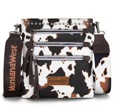 Bolsa tiracolo com estampa Montana West Cow para mulheres