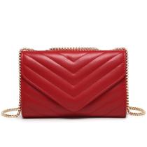 Bolsa tiracolo Dasein acolchoada Evening Clutch vermelha para mulheres